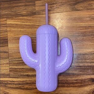 Pink Sky NWOT Purple Cactus Cup w/ Straw